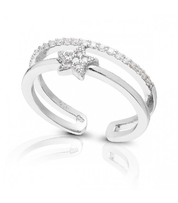 SORTIJA MIDI-RING 2 FILAS ESTRELLA - SO1503R