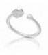 SORTIJA MIDI-RING CORAZON + CHATON - SO1506R